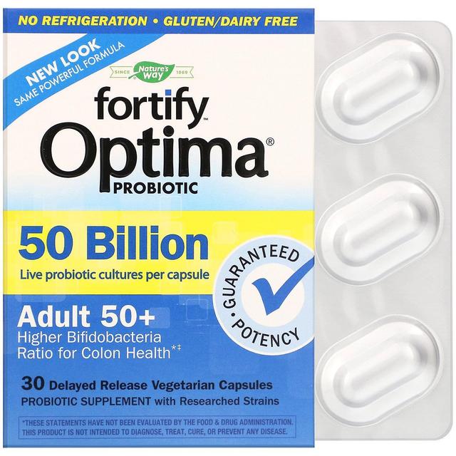 Nature's Way, Fortify Optima Probiotic, Adult 50+, 50 Billion, 30 Delayed Releas on Productcaster.