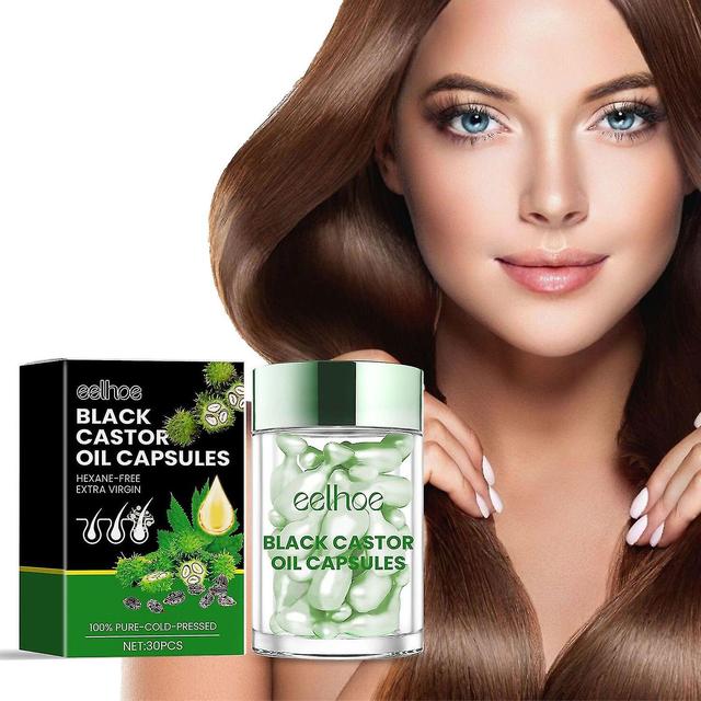 Black Castor Oil Capsules For Hair Growth Nourishes And Hydrates Hair, Black Castor Oil Capsule, Bod 1pcs on Productcaster.