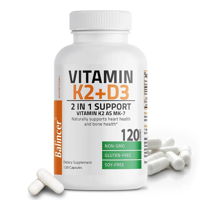 Sofirn 2-in-1 Support Supplement, Organic Vitamin K2 + D3, Highly Absorbable, Non-GMO 120 count-1 bottle on Productcaster.