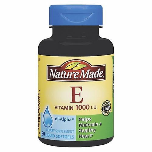 Nature Made Prírodný vitamín E DL-Alpha, 60 mäkkých gélov (balenie po 1) on Productcaster.