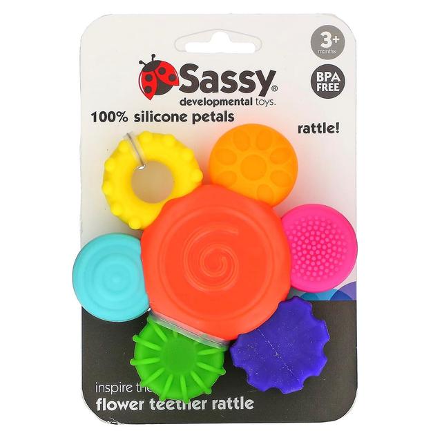 Sassy, Inspire The Senses, Flower Teether Rattle, 3+ miesięcy, 1 Count on Productcaster.