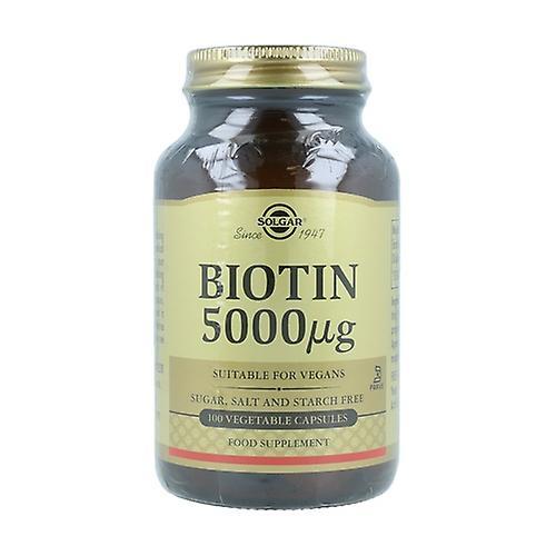 Solgar Biotin 5000 μg 100 vegetable capsules of 5000μg on Productcaster.