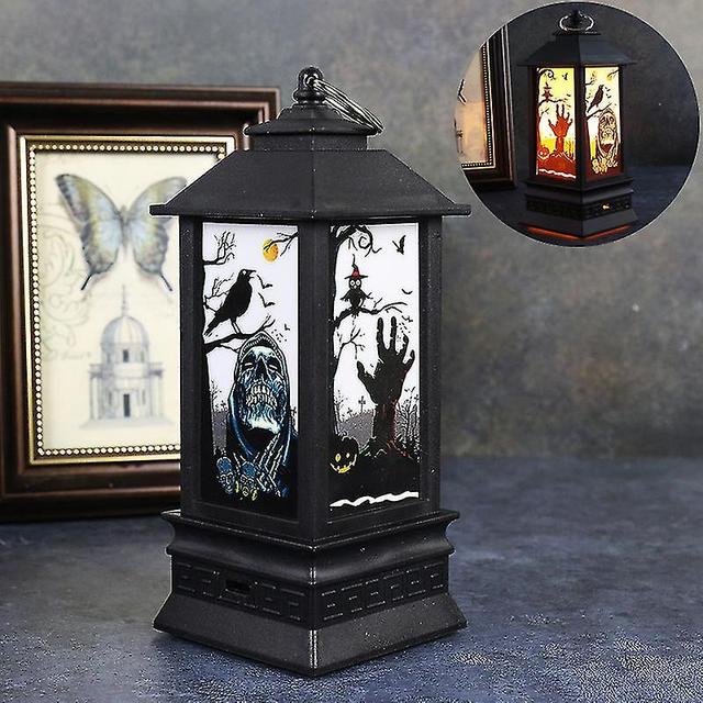 New Halloween Decorations Led Candle Light Pumpkin Ghost Hanging Led Lantern on Productcaster.