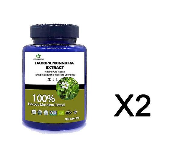 Vorallme Bacopa Monniera Extract 20:1 100pcs/fles 100% Bacopa Monniera Extract 2 bottle 100pcs on Productcaster.