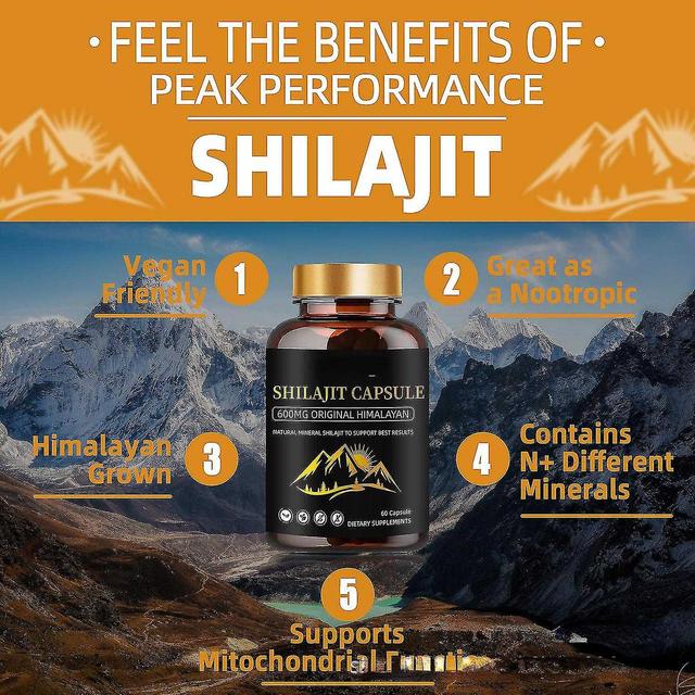 600mg Shilajit Gold Capsule, Himalayan Shilajit Extract Capsules, Shilajit Pure Himalayan Organic Sh 2pcs on Productcaster.