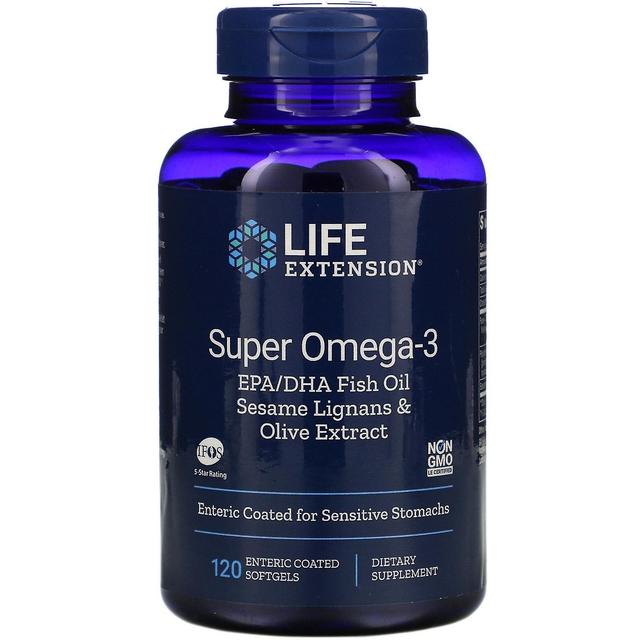 Life Extension Estensione per la vita, Super Omega-3, 120 Softgel rivestiti Enteric on Productcaster.