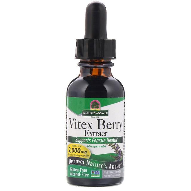 Nature's Answer, Vitex Berry Extract, Alcohol-Free, 2,000 mg, 1 fl oz (30 ml) on Productcaster.