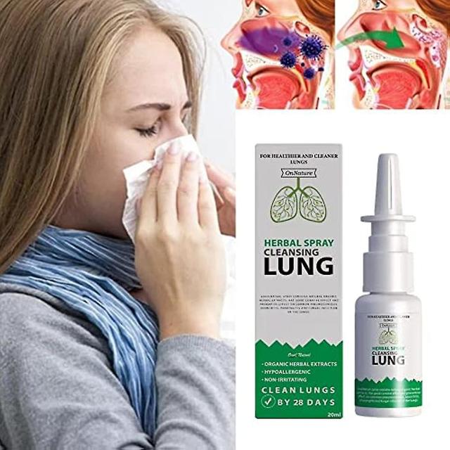 Lung Detox Bylinný čistiaci sprej, Pre fajčiarov Vyčistiť upchatie nosa, Vírusové pľúca a dýchacie cesty Náprava 2 ks on Productcaster.