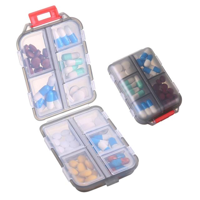 Travel Pills Organizer - 10 Compartments Pills Case, Compact And Portable Pills Box, Perfect For On-the-go Storage, Pills Holder For Purse 100% New... on Productcaster.