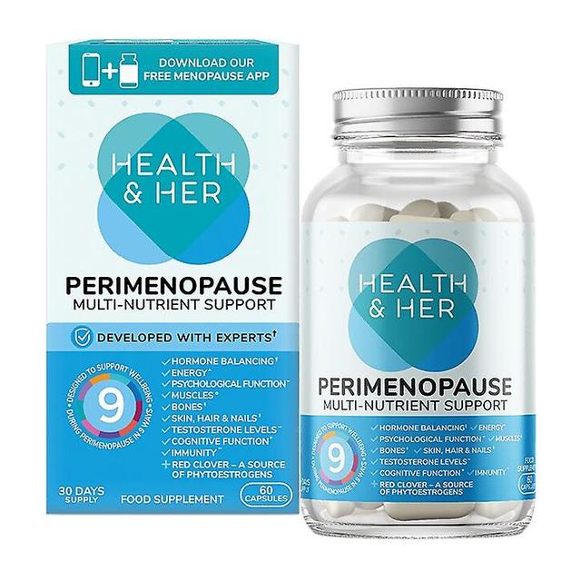 Health & Her Hälsa & Hennes perimenopause Multi näringstillskott 60 kapslar on Productcaster.