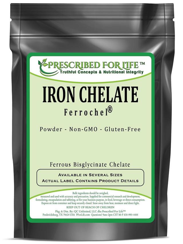 Prescribed For Life Iron Chelate - Ferrochel - The Optimal Form of Iron (Ferrous Bisglycinate Chelate) 12 oz (340 g) on Productcaster.