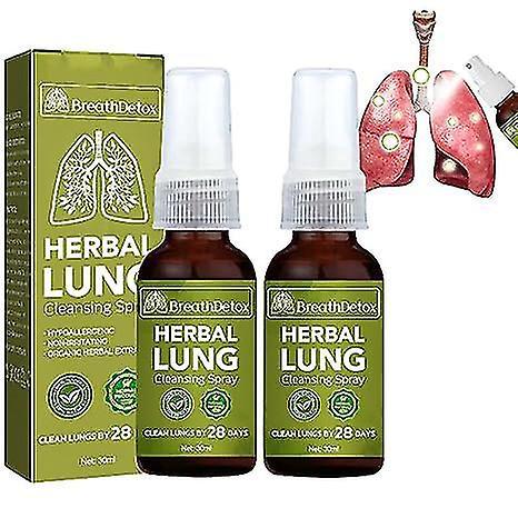 Guoguo Herbal Lung Cleansing Spray, Herbal Lung Cleanse Spray, Breath Detox Herbal Lung Cleansing Spray 2pcs on Productcaster.