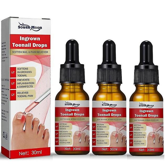 3x Ingrown Toenail Drops Pain Relief Treatment Liquid Fungal Fungus Essential Oil 30ml on Productcaster.