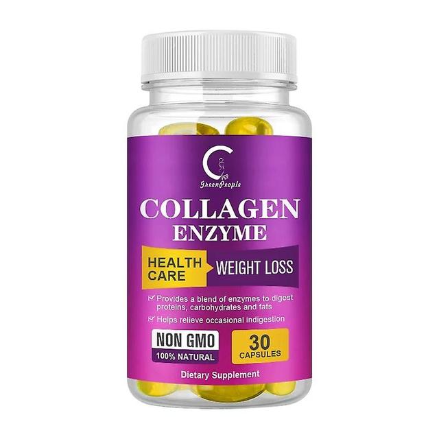 Collagen &Enzyme Slime-Capsules Appetite Suppression Fat Burner Cellulite Beauty Weight management ProductTIB TIB . 30pcs on Productcaster.