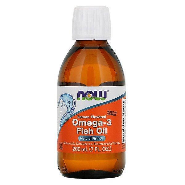 Now Foods, Omega-3 Óleo de Peixe, Aromatizado com Limão, 7 fl oz (200 ml) on Productcaster.