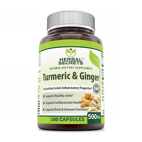 Amazing Nutrition Herbal Secrets Turmeric & Ginger,500 mg,180 VegCaps (Pack of 1) on Productcaster.