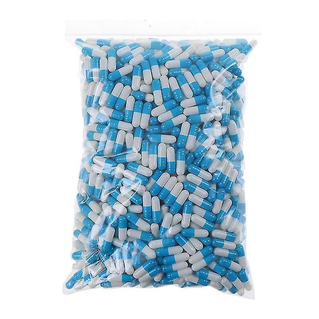 1000 stks lege harde lege gelatine capsule maat 0 # gel geneeskunde pil vitamine - sfygv Blauw wit on Productcaster.