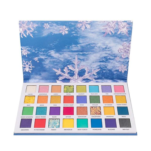 32 Colors Eyeshadow Plate Sequined Glitter Eyeshadow Brightening Eye Makeup Eyeshadow on Productcaster.