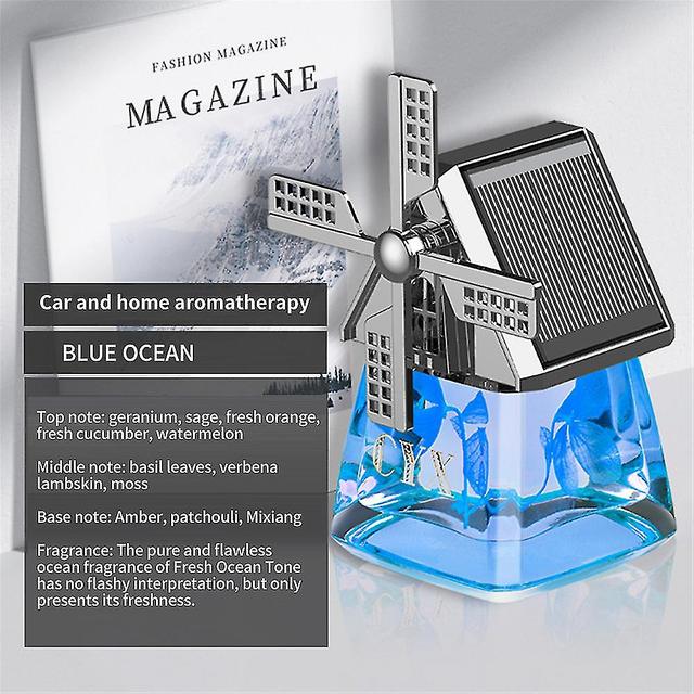 1 ~ 10 stücke solarenergie auto instrumententafel luft frische windmühle design licht Blue Elegant Ocean on Productcaster.