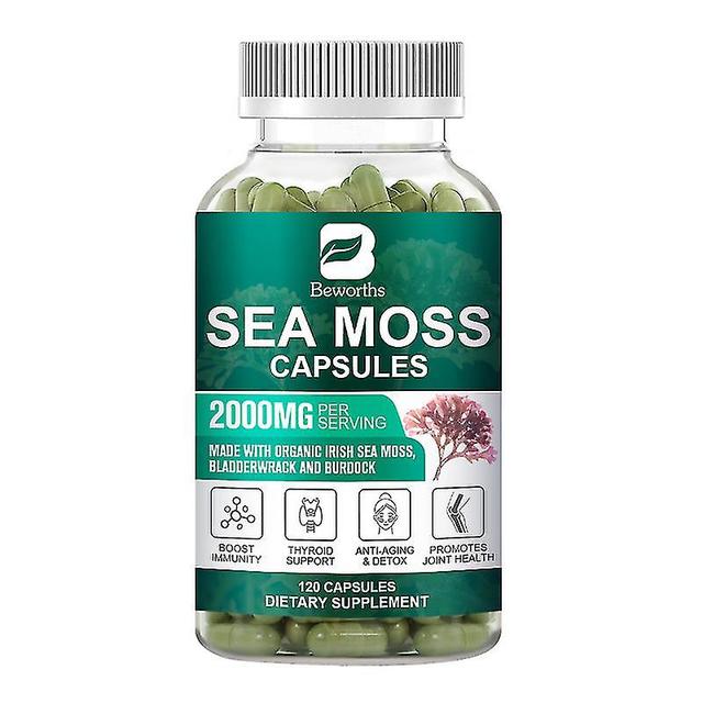 Guoguo 120pc Organic Sea Moss Pill Plus Bladder & Burdock Root For Intestinal Health & Immune Support & Thyroid Supplements 120 pills on Productcaster.