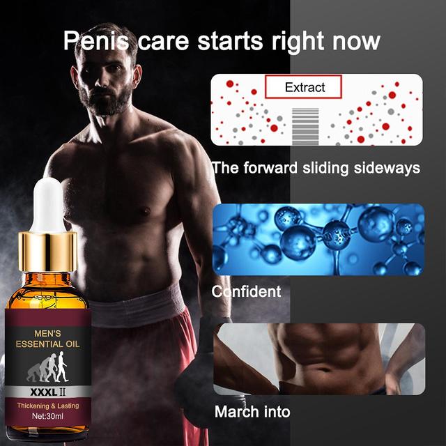 Mænd Energiforbedrende Massage Oil For Sex, Seksuel Enhancement Mænds Extended Delay Oil Effectiv Forbedrer følsomhed & udholdenhed -30ml 2stk - 60ml on Productcaster.