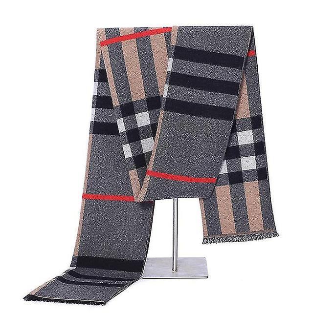 Men's Winter Cashmere Felt Scarf, Soft Warm Knitting Scarf on Productcaster.