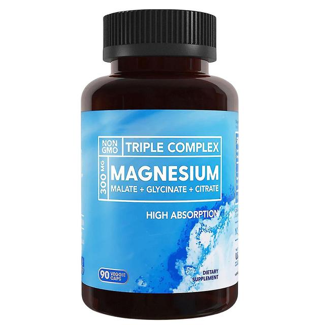 1-pack High Absorption Triple Magnesium Complex | Magnesium Glycinate For Nerves, Magnesium Malate For Energy, Magnesium Supplement Supports Muscle He on Productcaster.