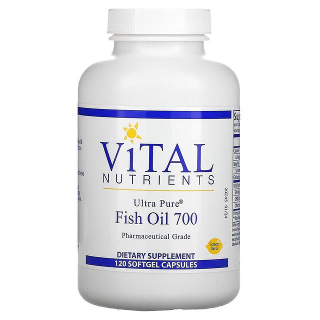 Vital Nutrients, Ultra Pure Fish Oil 700, Lemon, 120 Softgel Capsules on Productcaster.