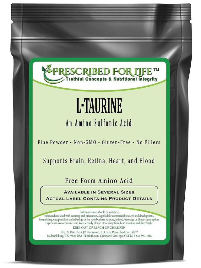 Prescribed For Life Taurina (L)-aminoácido sulfônico-pó fino-aminoácidos de forma livre 1 kg (2.2 lb) on Productcaster.