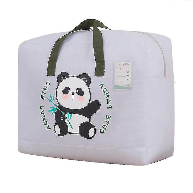 Scacv Cartoon Print Quilt Storage Bag Thicken Oxfold Cloth Clothes Finishing Bag Grey Large Size on Productcaster.