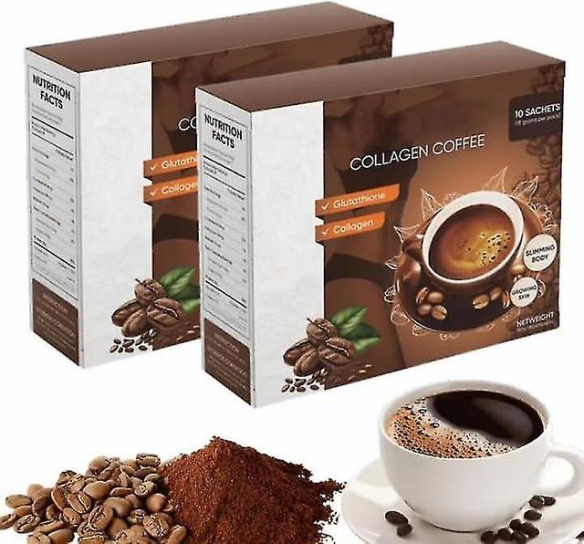 Qwlg Bloom Kollagenkaffee, Kaffeekollagen, Kollagen-Kaffee-Ergänzung, Kollagen-Kaffeepulver, Kollagen-Protein-Ergänzungen 2boxes on Productcaster.