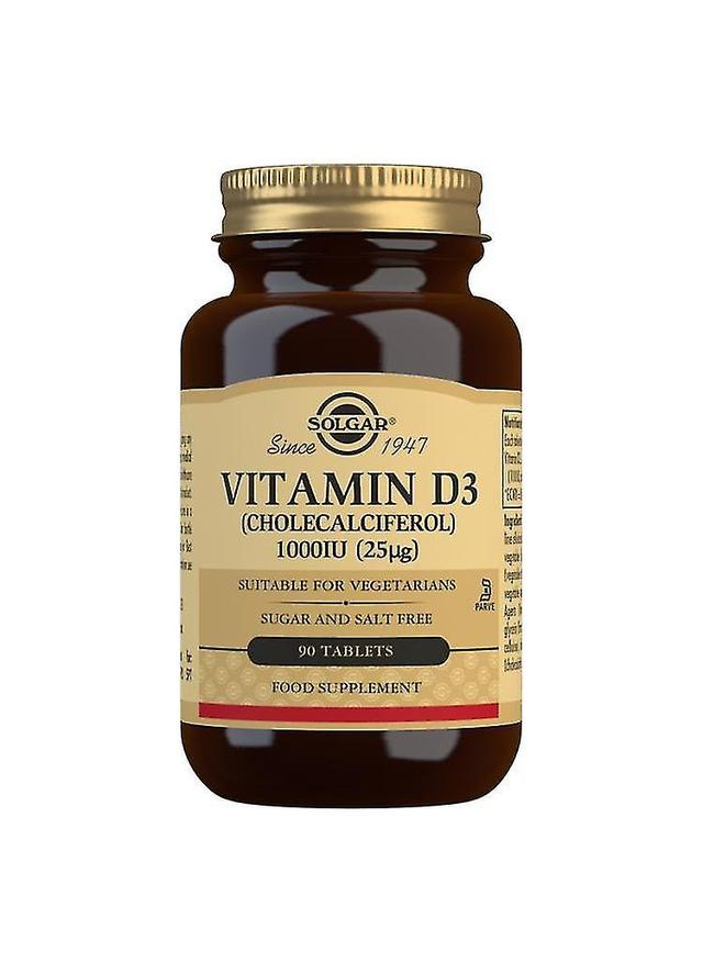 Vitamina D3 (Colecalciferol) 1000 UI (25 ug) Comprimidos Embalagem de 90 on Productcaster.