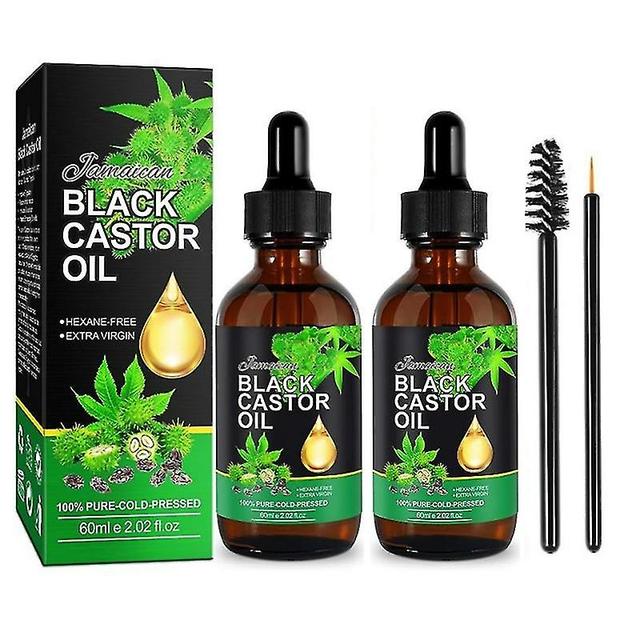 Tanyun 1-3pcs Jamaican Black Castor Oil, Organic 100% Pure Cold Pressed New Hair Growth Oil 2pcs on Productcaster.