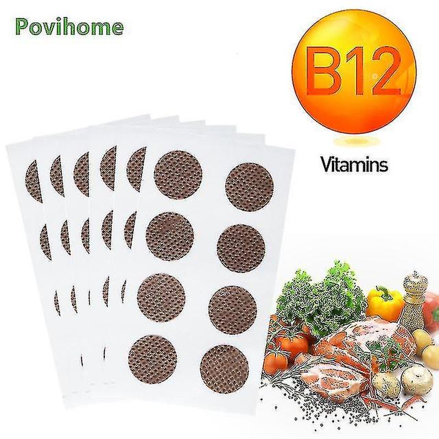 24/40/80pcs Vitamin B12 Patch Promote Red Blood Cell Maturation Body Care Sticke 40Pcs in 5sheets on Productcaster.