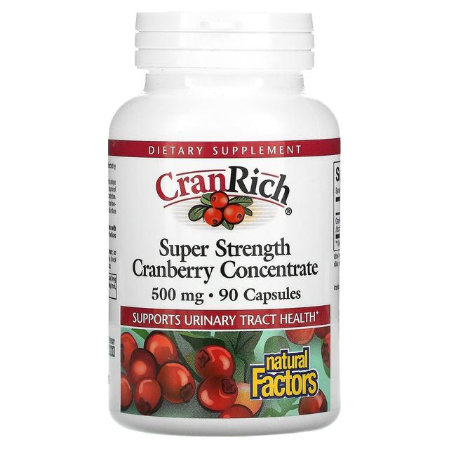 Natural Factors, CranRich, Super Strength, Cranberry-Konzentrat, 500 mg, 90 Kapseln on Productcaster.