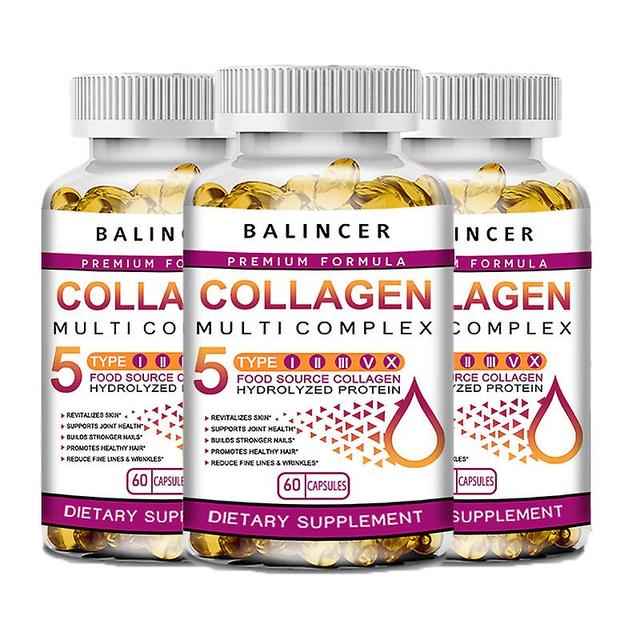 Vorallme Collagen Dietary Supplement, Helps Whitening And Anti-aging, Hydrating, Supports Skin, Hair, Nail Health, Anti-oxidation. 60 count-3 bottle on Productcaster.