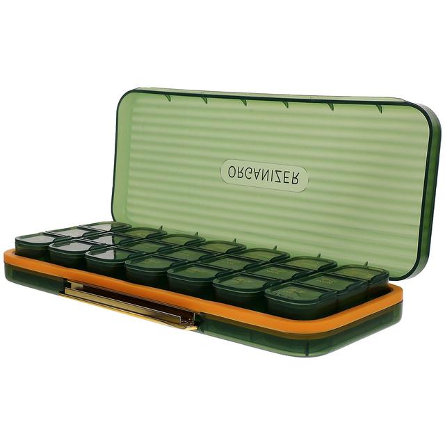 Toyvian 1 Set Of Portable Pills Boxes Multi-grid Medicine Organizers Convenient Pills Cases Green 22.5X9.5X3CM on Productcaster.