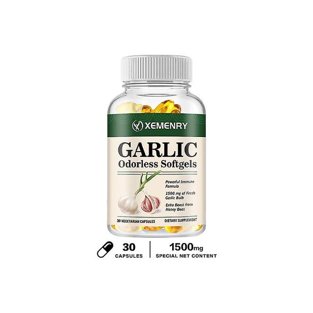 Vorallme Garlic Capsules Unflavored 1500 Mg, 120 Capsules High Strength Supplement, Premium Garlic Oil Extract To Promote Immune Health 30 Capsules on Productcaster.