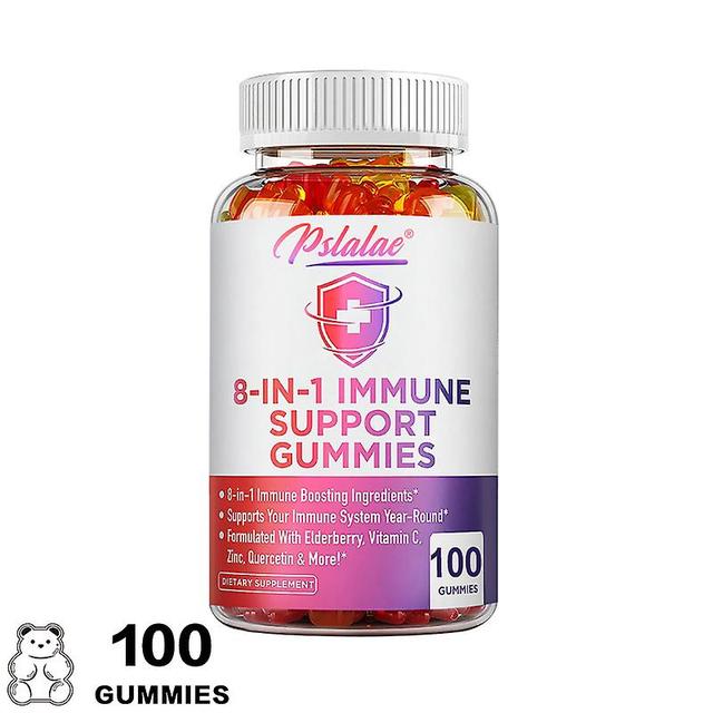 Visgaler Powerful Immune Support Supplement Blend, 8-in-1 Immune Support Gummies With Elderberry, Vitamins, Quercetin, Zinc 100 Gummies on Productcaster.