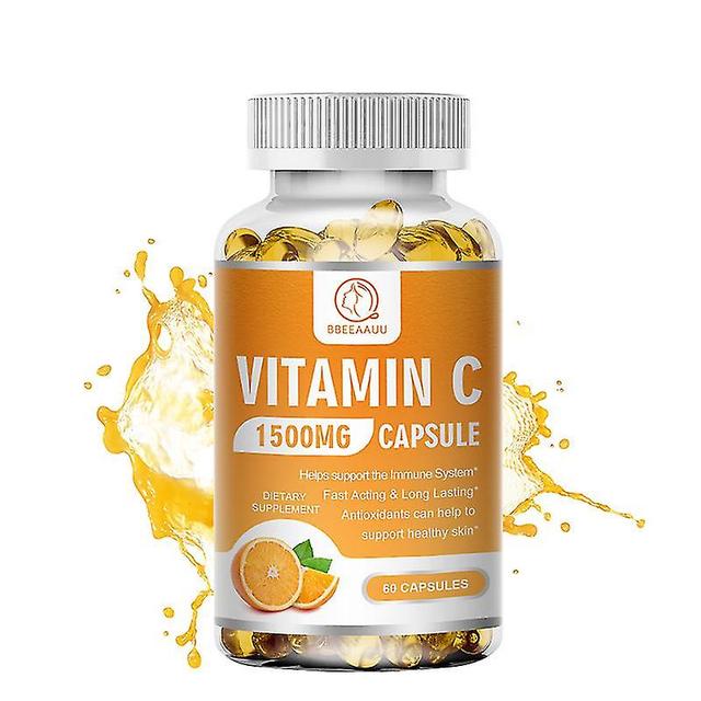 Guoguo 1500mg Vitamin C Capsules Beauty Health Pills Whitening Whitening Protect Skin Immune Support Daily Diet Supplement Vc 60pcs on Productcaster.