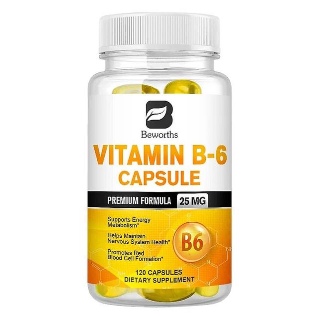 Eccpp Vitamin B6 Supports Energy Metabolism For Cardiovascular & Neurological Health And Kidney & Eye Health B Complex Supplement 120 pcs on Productcaster.