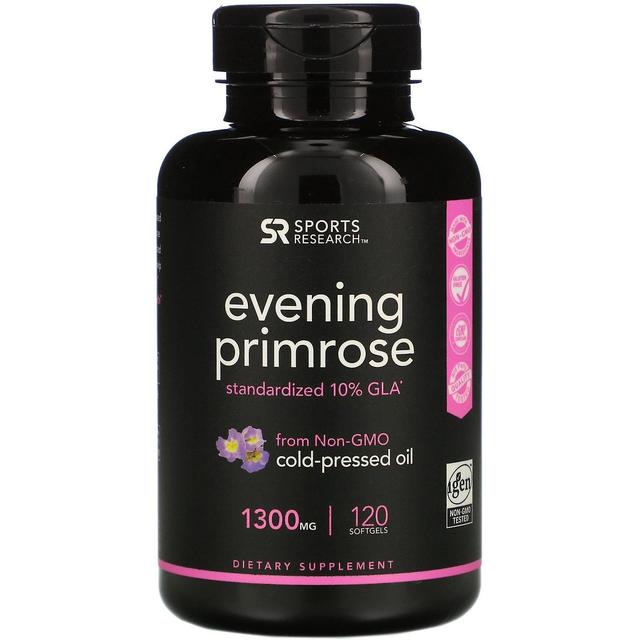 Sports Research, Evening Primrose, 1,300 mg, 120 Softgels on Productcaster.