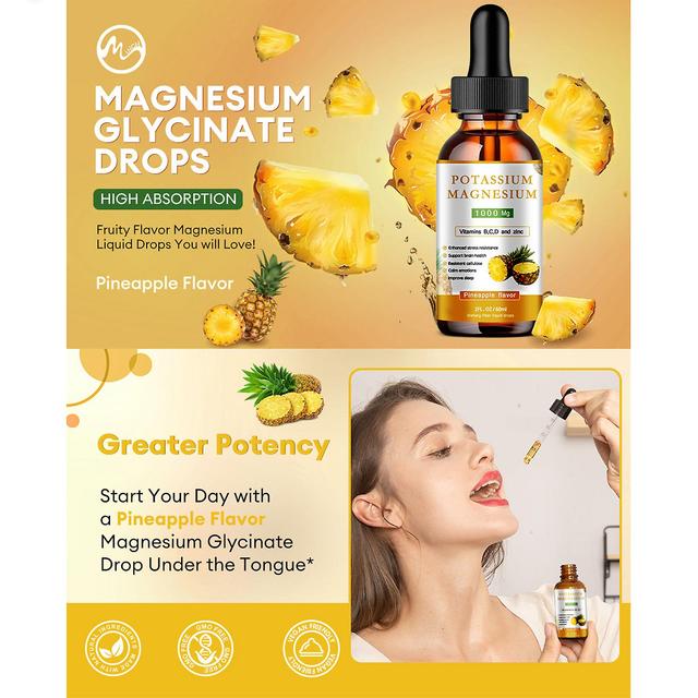 Chicoque Potassium Magnesium Supplement, Magnesium Liquid Drops for Leg Cramps,Muscle,Heart Support and Immune Health 60ml-3pcs on Productcaster.