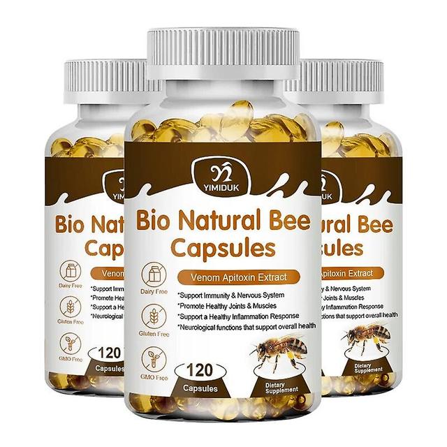 Vorallme Bio Natural Bee Capsules Support Immunity & Nervous System Promote Healthy Joints & Musdes Joint Pain Capsules Relieve Arthritis 3 Bottles... on Productcaster.