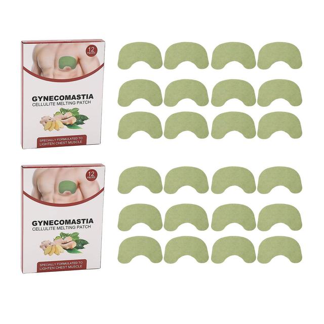 24Pcs Men Chest Care Patches Firming Massaging Fat Burning Male Breast Firming Patches on Productcaster.