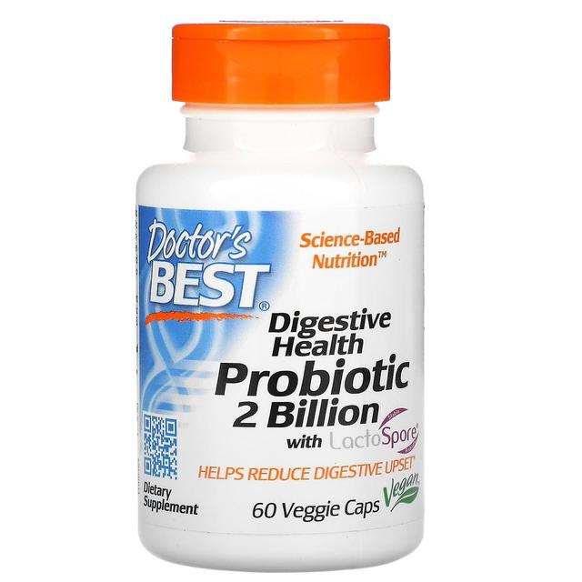 Doctor's Best, Digestive Health, Probiotic with LactoSpore, 2 Billion, 60 Veggie Caps on Productcaster.