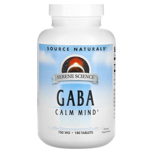 Source Naturals Lähde Naturals, Serene Science, GABA Calm Mind, 750 mg, 180 tablettia on Productcaster.