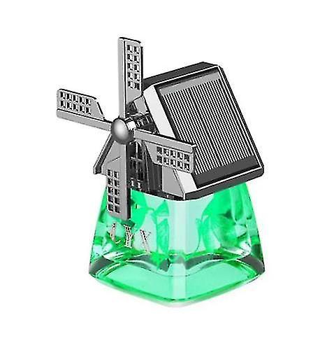 Solar Powered Windmill Air Freshener Car Windmill Fragrance Diffuser GREEN on Productcaster.