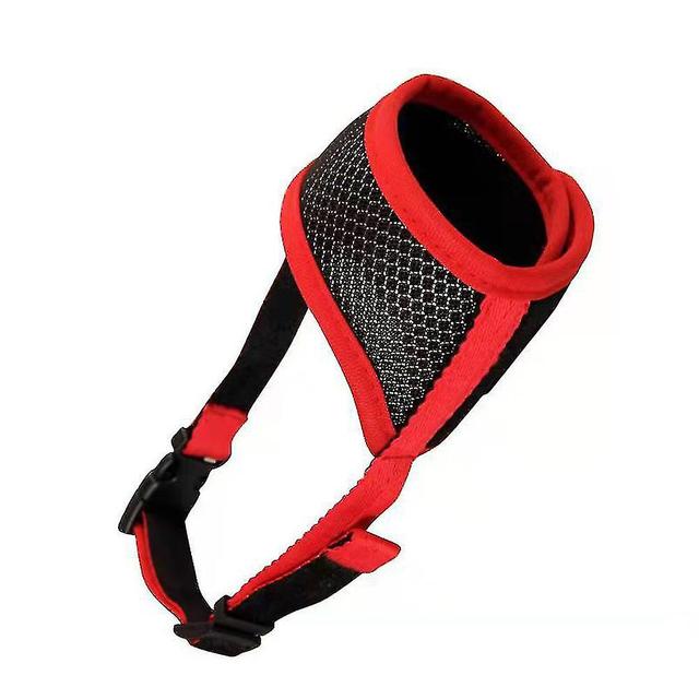 Scacv Pet Dog Muzzle Adjustable Breathable Dog Mouth Cover Multipurpose Dog Safety Mask Red XL on Productcaster.