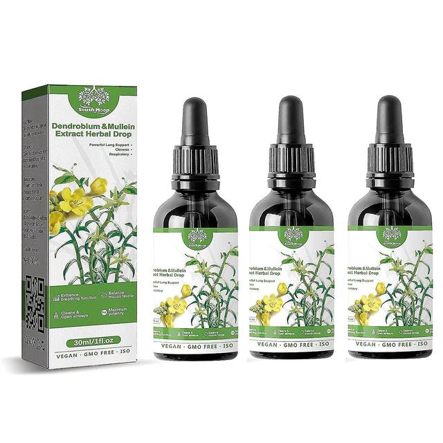 Dendrobium & Mullein Extract - Powerful Lung Support, Clear Breathdendrobium & Mullein Extract Herbal Drops, Drops, Herbal Body Care Essence, Suita... on Productcaster.